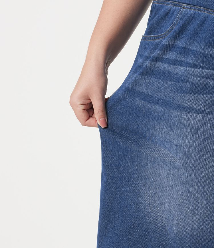 Halara Flex™ shorts vaqueros para tallas grandes, cintura alta cruzada, control de abdomen, estilo casual holgado con bolsillos Halara Flex™ shorts vaqueros para tallas grandes, cintura alta cruzada, control de abdomen, estilo casual holgado con bolsillos