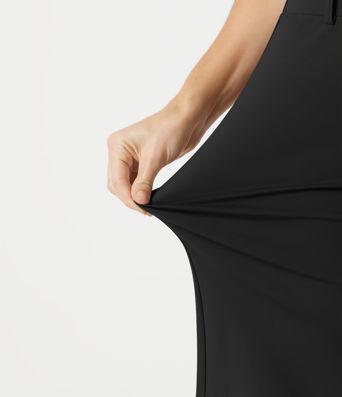 DayStretch - Baggy Büro-Shorts mit hohem Bund und Gesäßtaschen DayStretch - Baggy Büro-Shorts mit hohem Bund und Gesäßtaschen