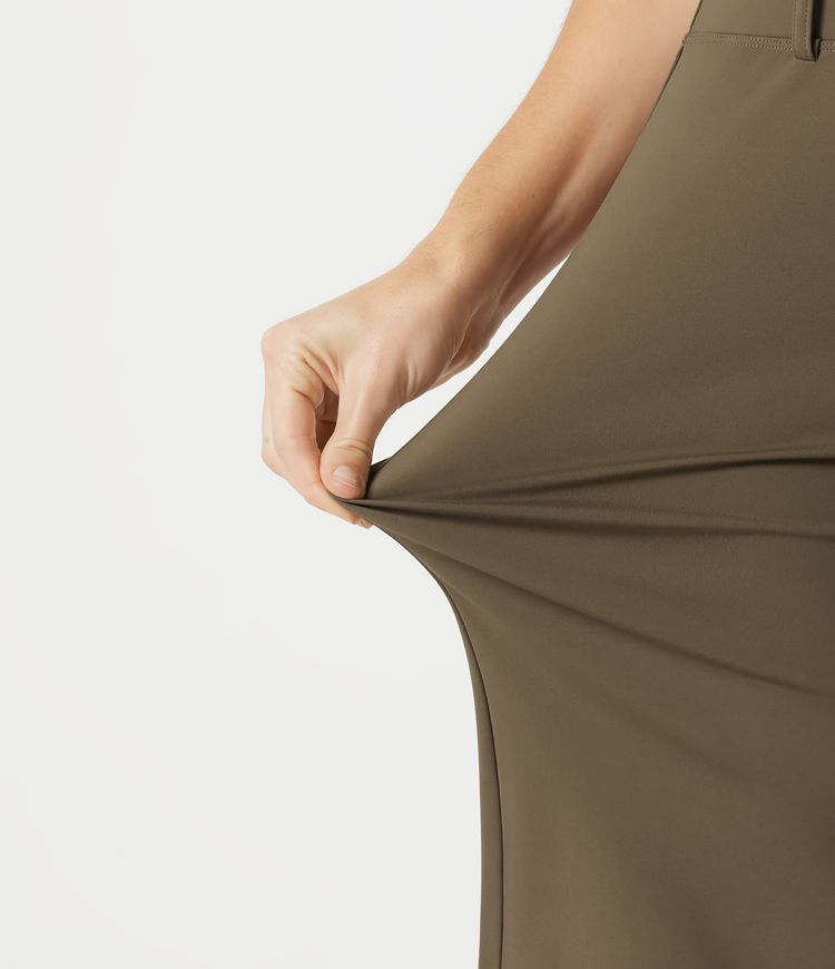 DayStretch High Waisted Work Baggy Shorts with Pockets