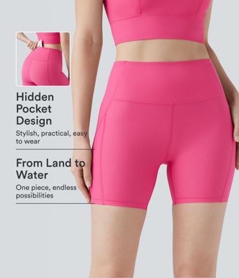 Land to Water High Waisted Bikini Bottom 5'' with Pocket