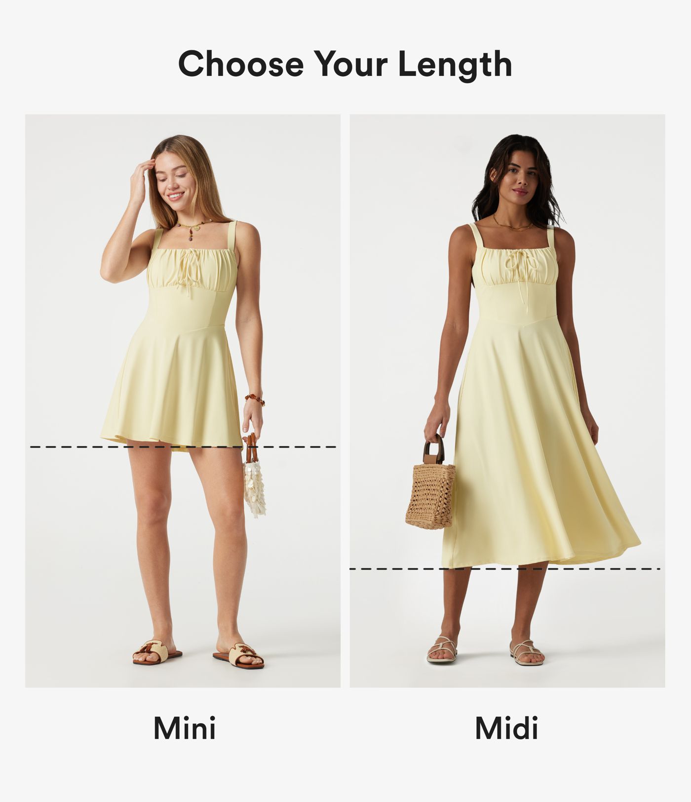 Crisscross Backless Square Neck Sleeveless Ruched Built-in Bra Mini Resort Flowy Dress