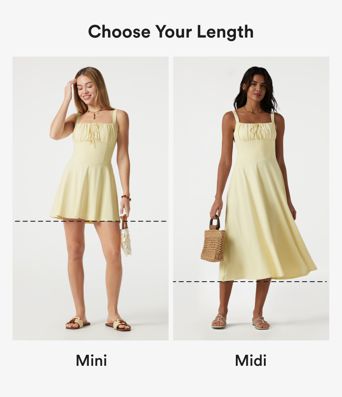 Crisscross Backless Square Neck Sleeveless Ruched Built-in Bra Mini Resort Flowy Dress