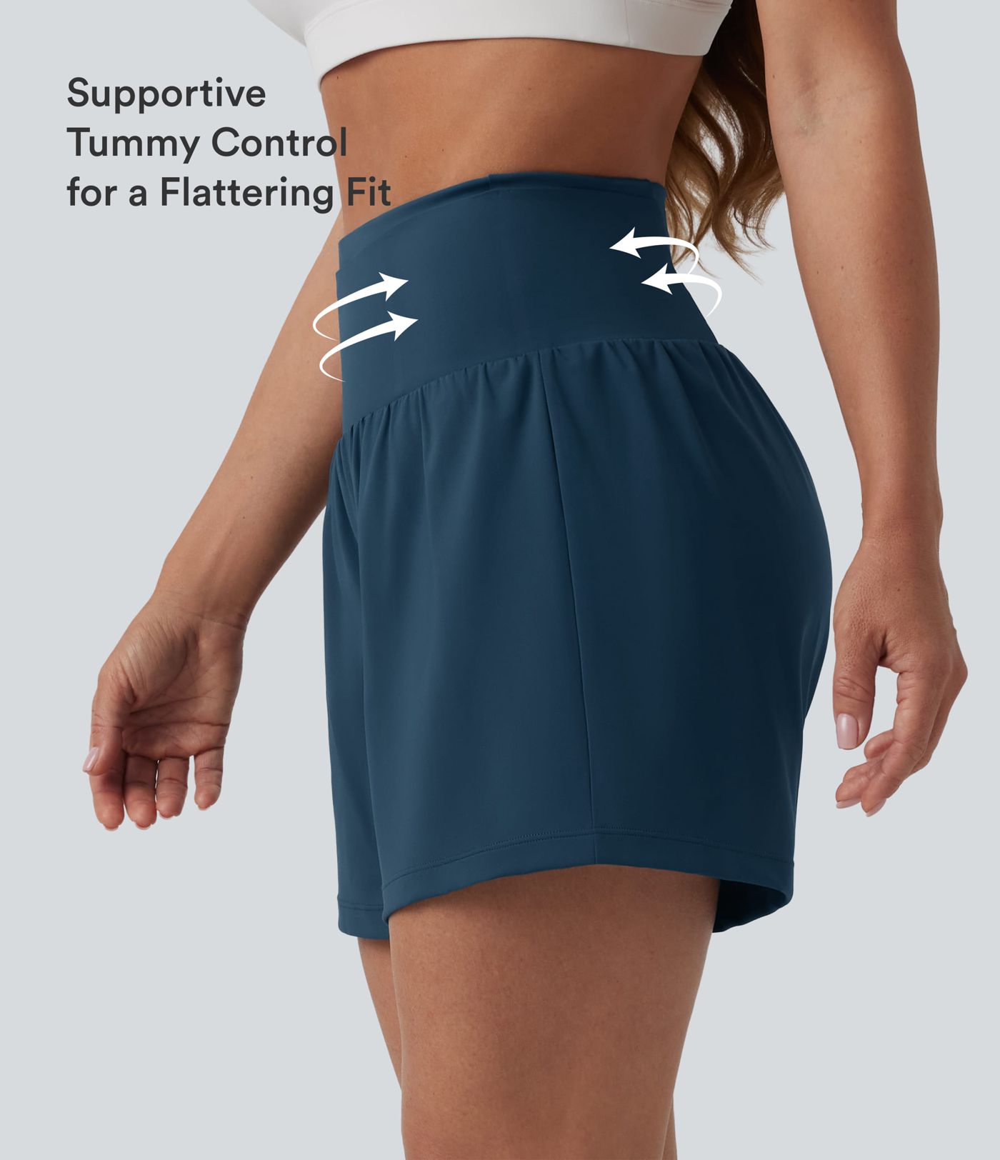 Softlyzero™ Airy High Waisted Tummy Control 2-in-1 InstantCool Yoga Shorts 5'' with Pockets