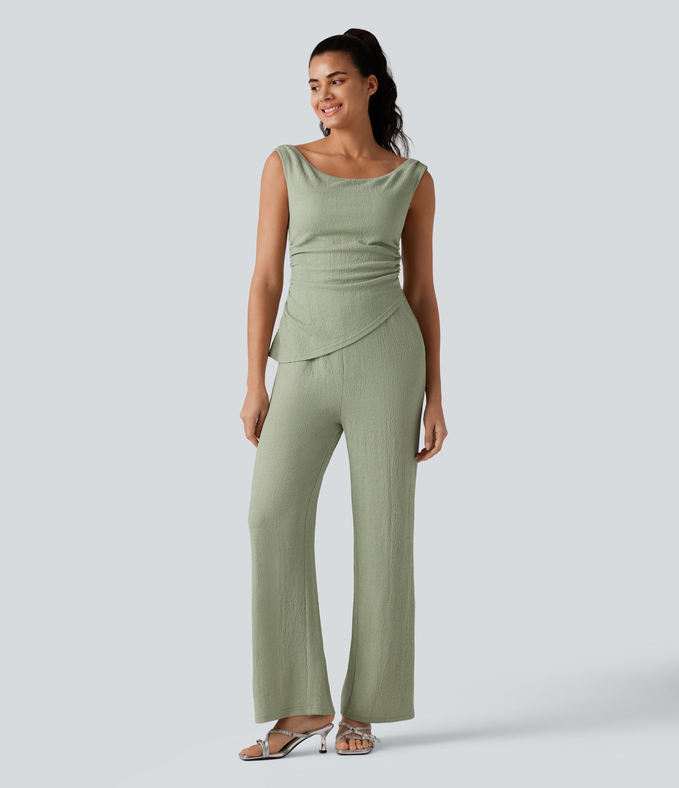 Off Shoulder Built-in Bra Casual Jumpsuit-Easy Peezy Edition Off Shoulder Built-in Bra Casual Jumpsuit-Easy Peezy Edition