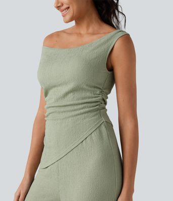Off Shoulder Built-in Bra Casual Jumpsuit-Easy Peezy Edition Off Shoulder Built-in Bra Casual Jumpsuit-Easy Peezy Edition