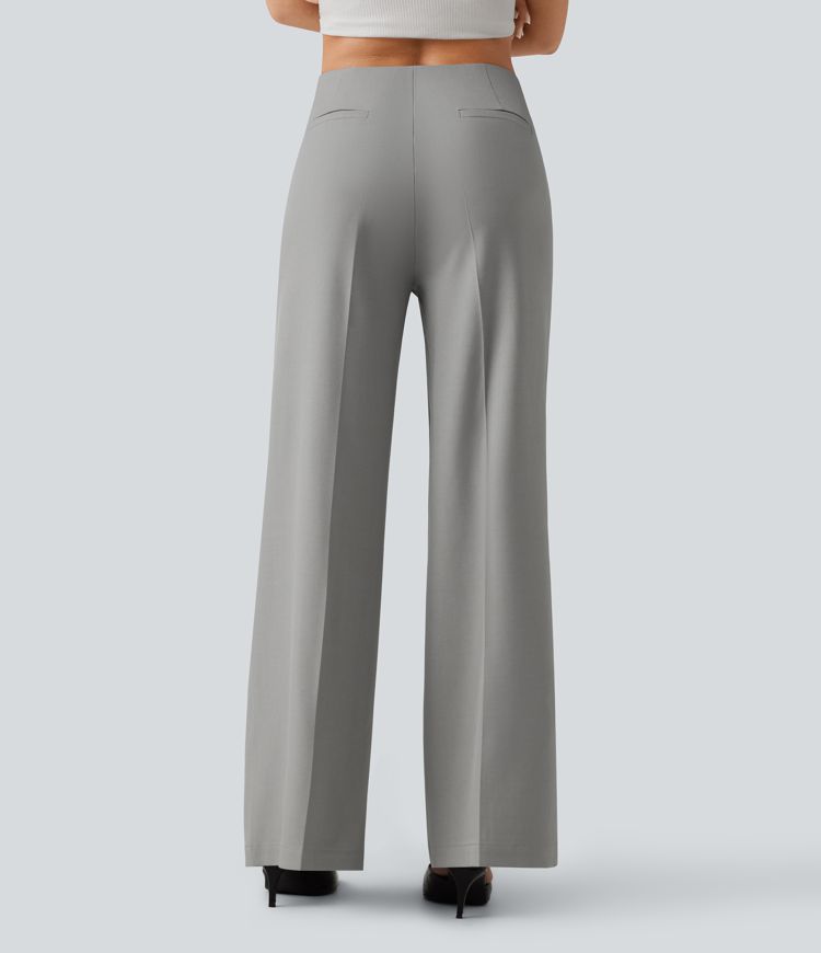 Low Rise Wide Leg Baggy Work Tailored Pants with Pockets Low Rise Wide Leg Baggy Work Tailored Pants with Pockets