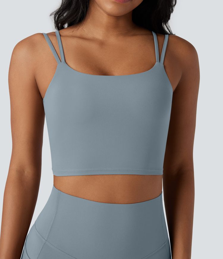 Halara UltraSculpt™ Double Straps Twisted Backless Cropped Yoga Tank Top Halara UltraSculpt™ Double Straps Twisted Backless Cropped Yoga Tank Top