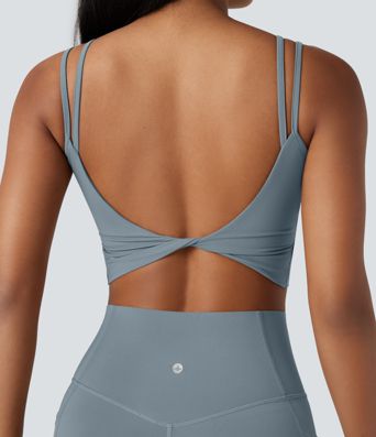 Halara UltraSculpt™ Double Straps Twisted Backless Cropped Yoga Tank Top Halara UltraSculpt™ Double Straps Twisted Backless Cropped Yoga Tank Top