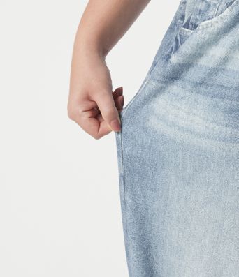 Plus Size Mid Rise Denim Print French Terry Casual Sweatpants Jeans with Pockets Plus Size Mid Rise Denim Print French Terry Casual Sweatpants Jeans with Pockets