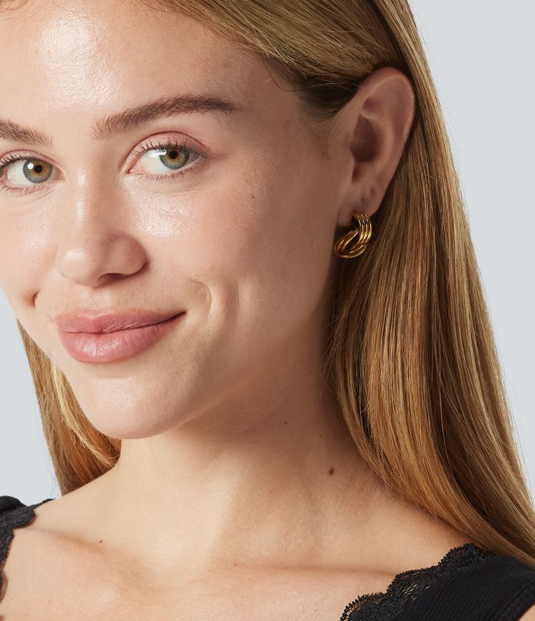 Boucles d'oreilles créoles à plusieurs niveaux