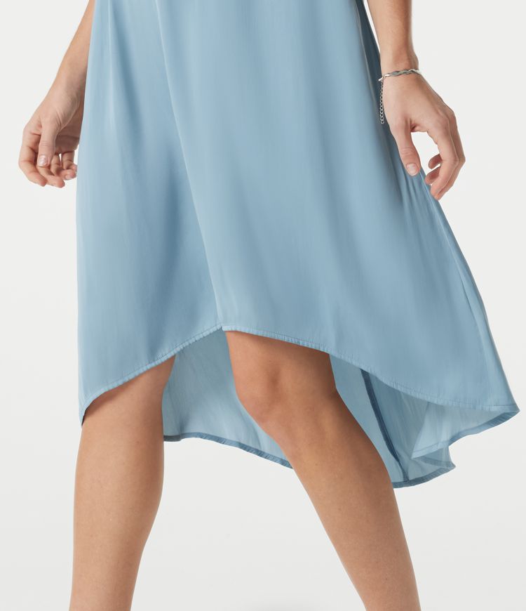 Scoop Neck Sleeveless 2-in-1 High Low Resort  Flowy Dress