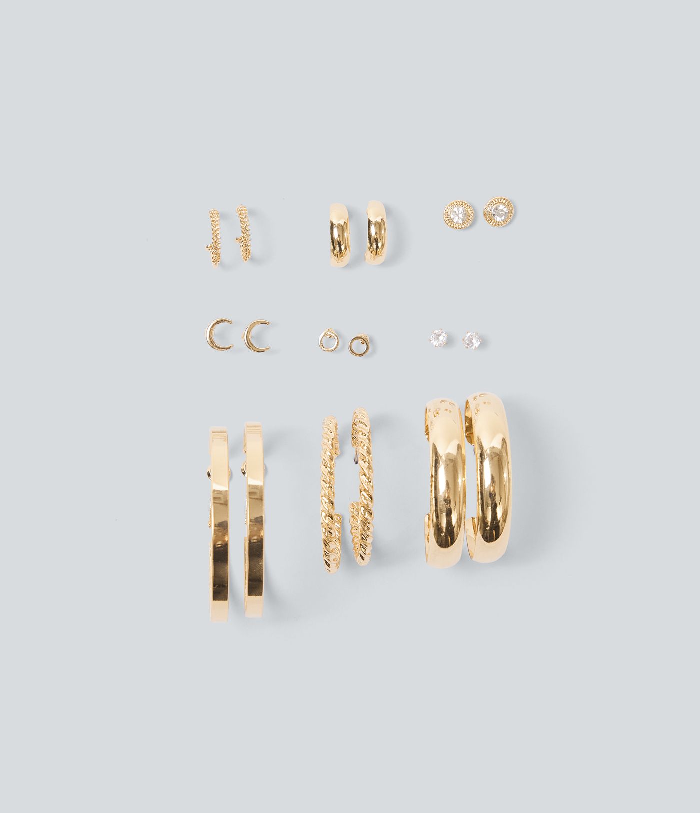 9 Pairs Alloy Earrings Set