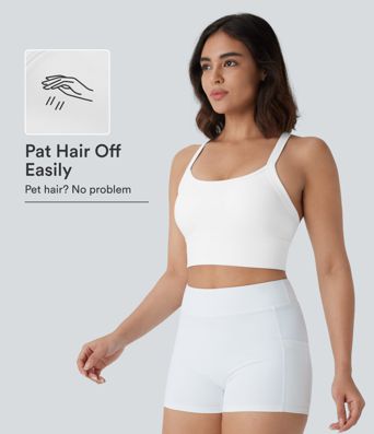 Patitoff™ Flow Pet Hair Resistant Cropped Yoga Tank Top