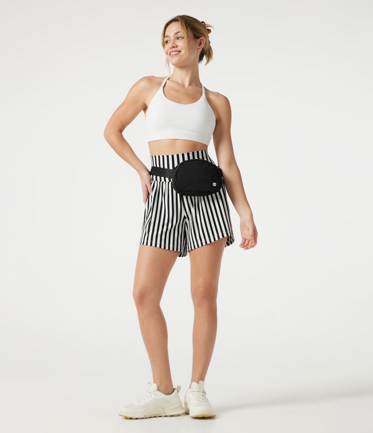 Ultra High-Waist Stripes 2-in-1 Yoga Baggy Shorts with Pockets Ultra High-Waist Stripes 2-in-1 Yoga Baggy Shorts with Pockets