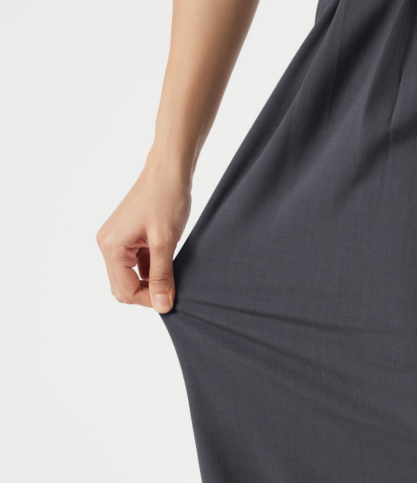 Mid Rise Baggy Casual Linen-Feel Pants with Pockets