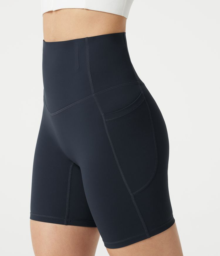 Halara UltraSculpt™ High Waisted Anti-Roll Tummy Control Shaping Workout Biker Shorts 7'' with Pockets Halara UltraSculpt™ High Waisted Anti-Roll Tummy Control Shaping Workout Biker Shorts 7'' with Pockets