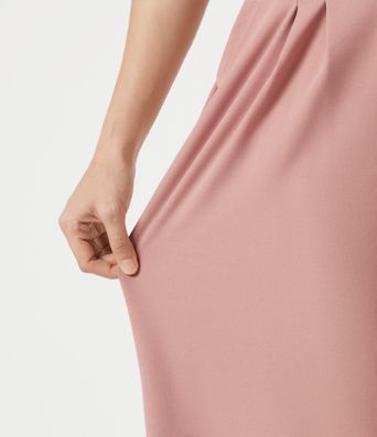 Halara Flex™ - Verkürzte Stoffhose mit hohem Bund, Seitentaschen, Waffelmuster und weitem Bein