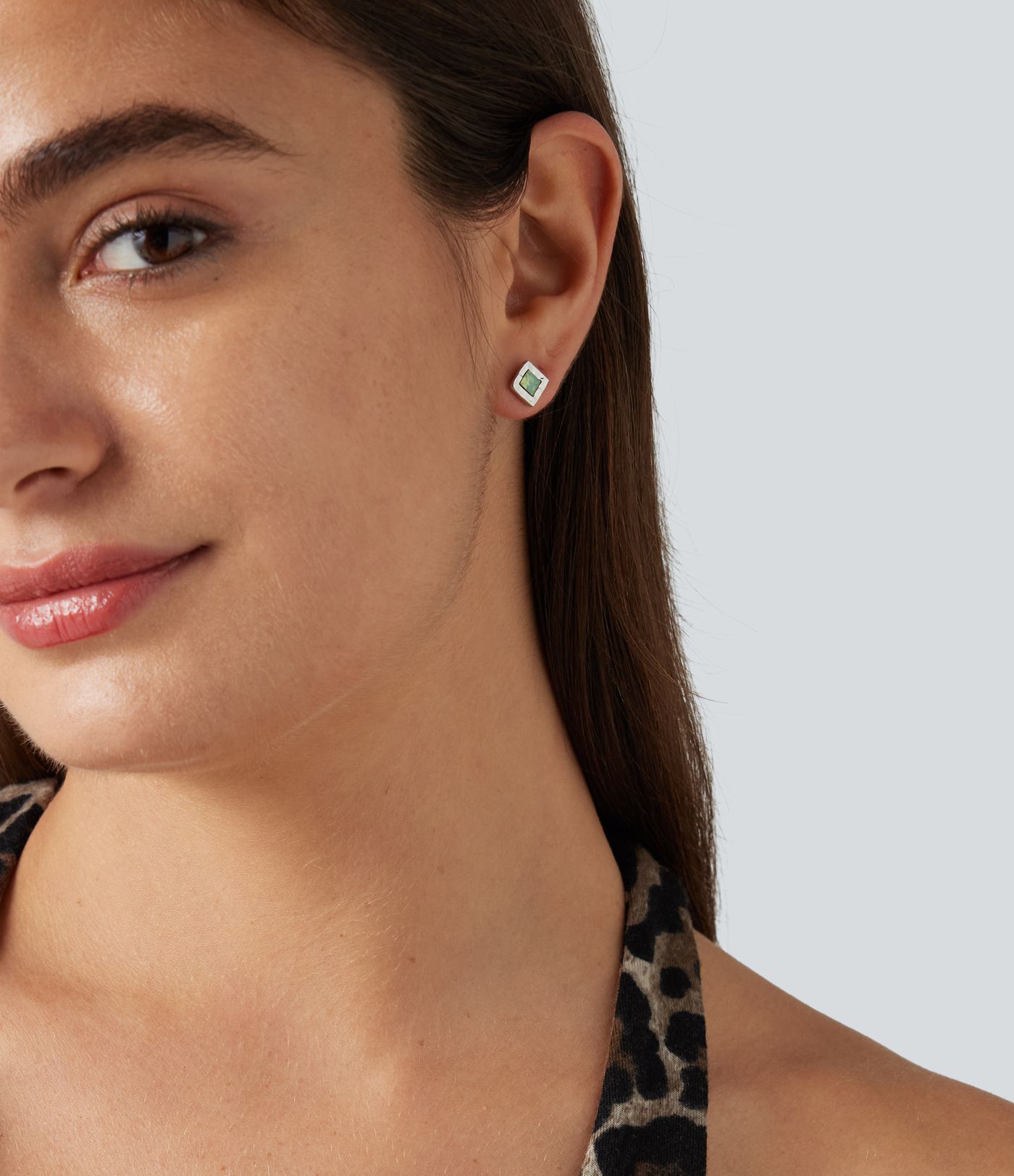4 Pairs Alloy Colorful Rhinestone Earrings Set
