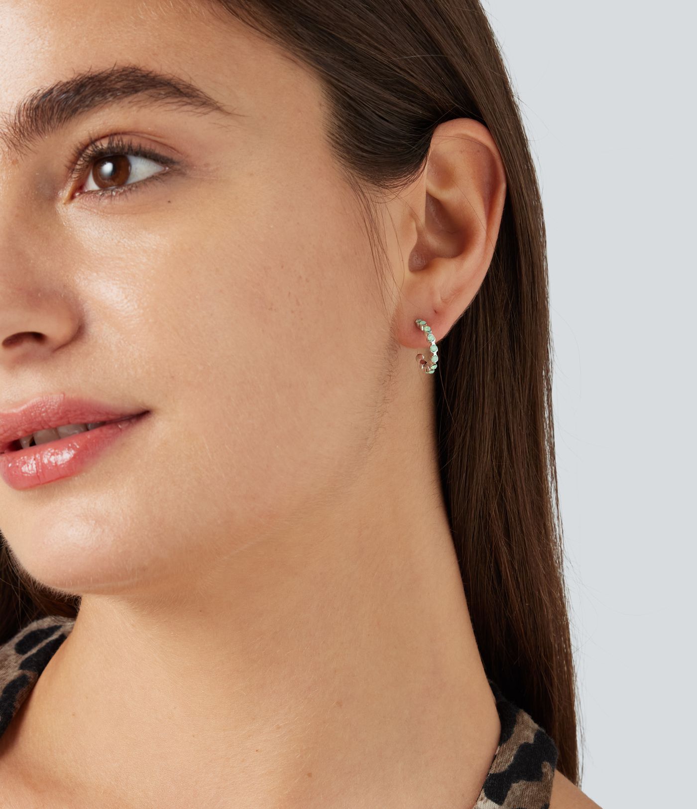 4 Pairs Alloy Colorful Rhinestone Earrings Set