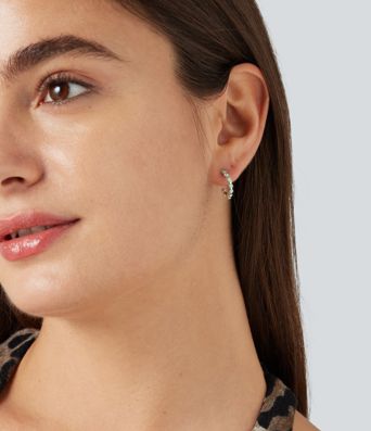 4 Pairs Alloy Colorful Rhinestone Earrings Set