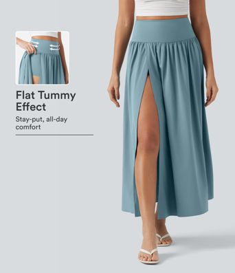 Breezeful™ High Waisted Tummy Control 2-in-1 Flowy Quick Dry Maxi Skirt Breezeful™ High Waisted Tummy Control 2-in-1 Flowy Quick Dry Maxi Skirt
