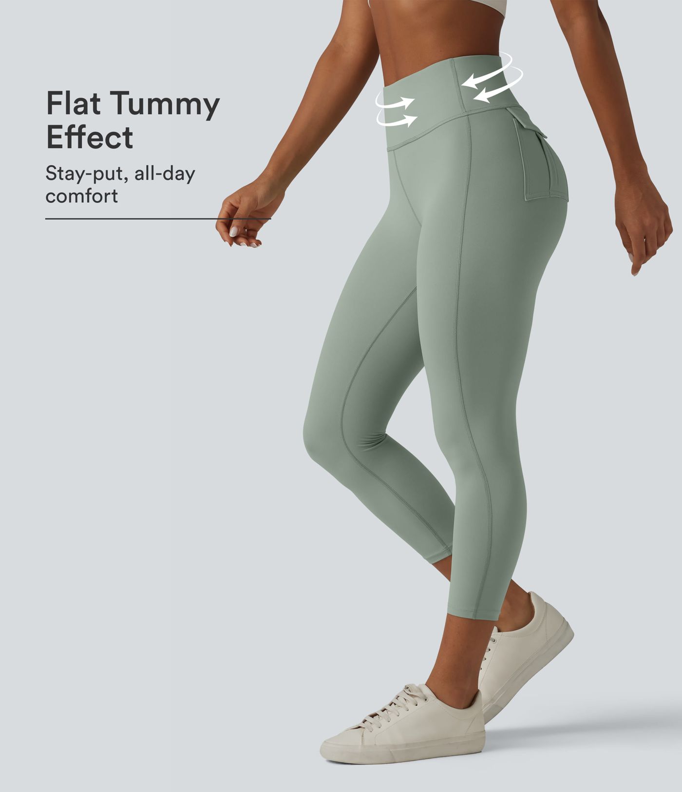 Halara UltraSculpt™ High Waisted Tummy Control Capri Casual Leggings with Pockets Halara UltraSculpt™ High Waisted Tummy Control Capri Casual Leggings with Pockets