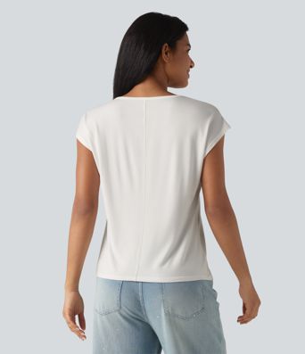 U-Neck Short Sleeve Casual T-Shirt U-Neck Short Sleeve Casual T-Shirt
