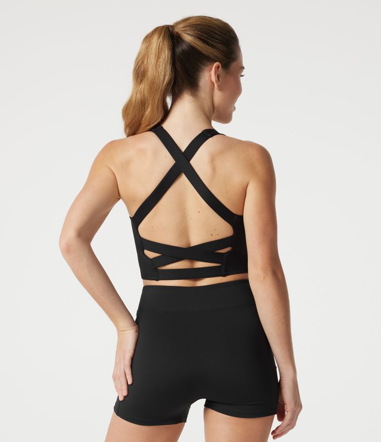 SoftlyZero™ Airy Square Neck Backless Crisscross Cropped Cool Touch Yoga Tank Top-UPF50+