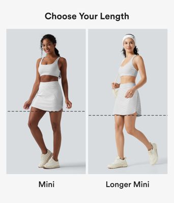 High Waisted Stripes 2-in-1 Bodycon Mini Golf Skirt with Pockets High Waisted Stripes 2-in-1 Bodycon Mini Golf Skirt with Pockets