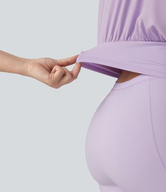 Notched Short Sleeve 2-in-1 Mini Tennis Active Dress with Pocket-Easy Peezy Edition Notched Short Sleeve 2-in-1 Mini Tennis Active Dress with Pocket-Easy Peezy Edition