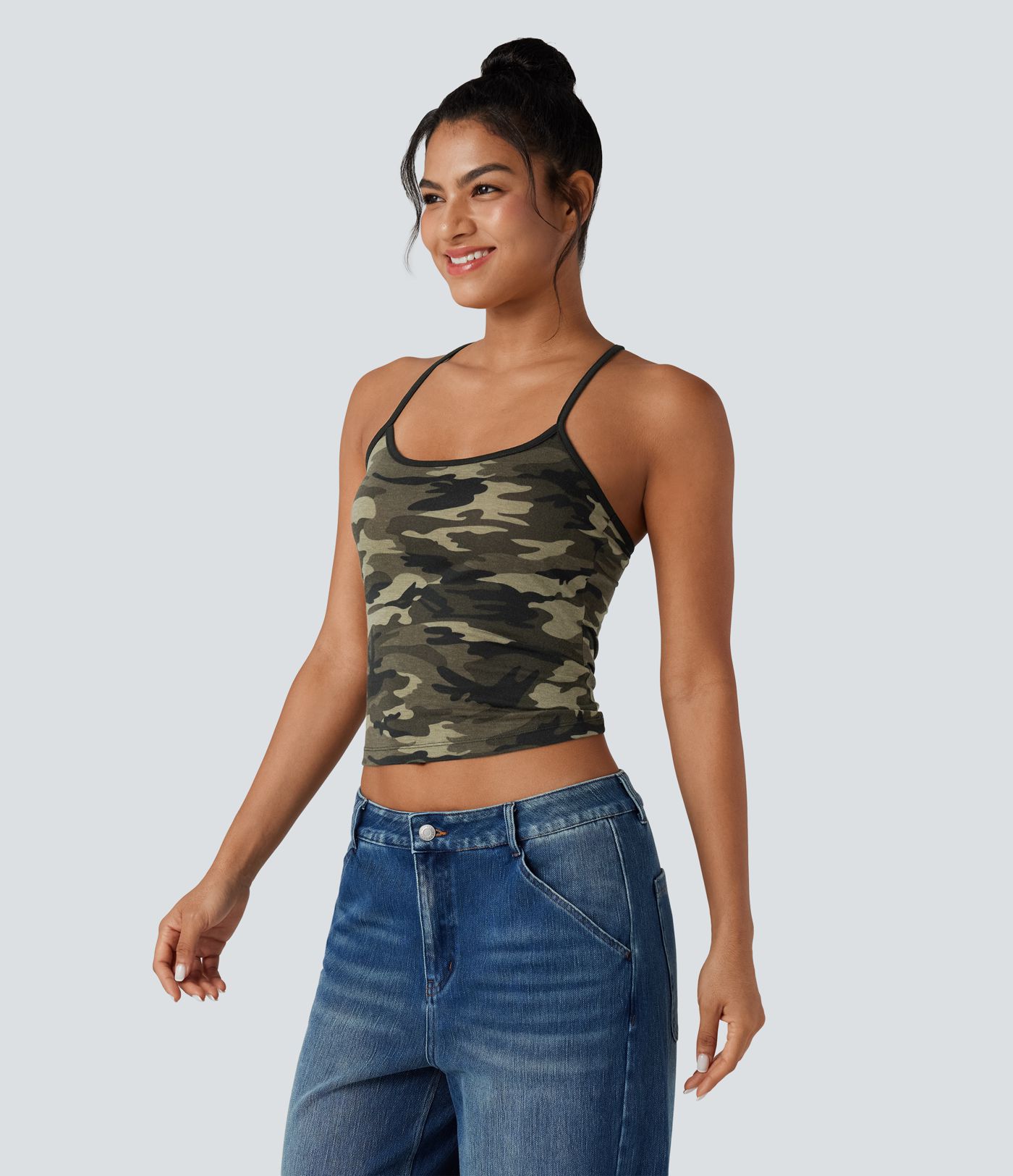 Racerback Camo Casual Tank Top Racerback Camo Casual Tank Top