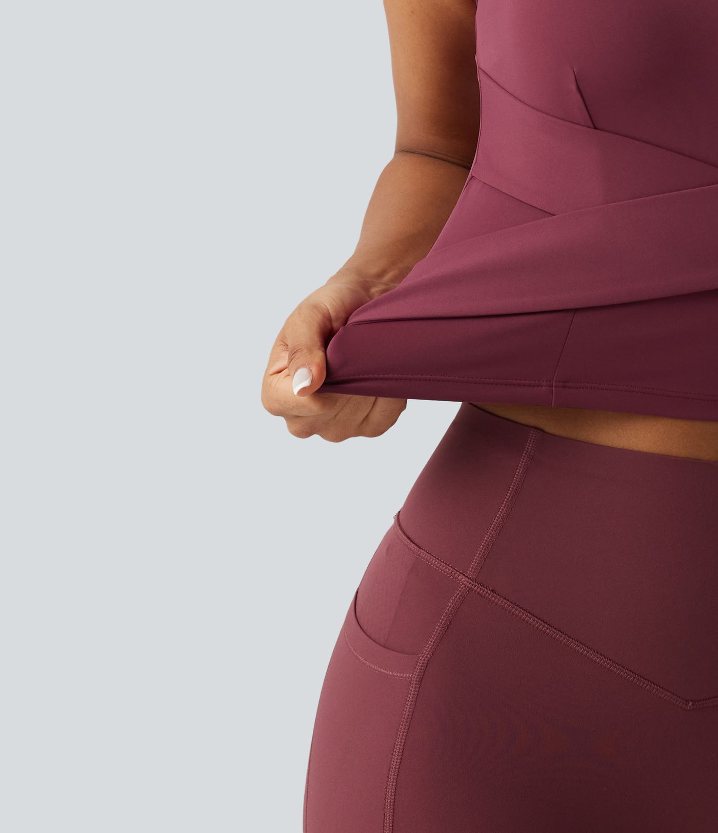 SoftlyZero™ Airy Sweetheart Neck Crossover Built-in Bra Cool Touch Running Tank Top-UPF50+