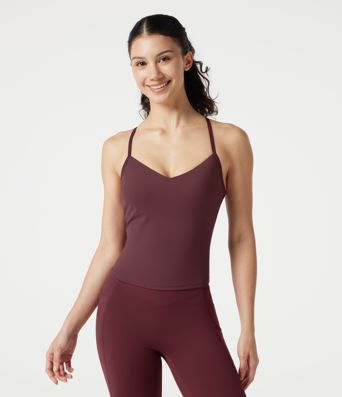 SoftlyZero™ Plush V-neck Y-Back Built-in Bra Yoga Cami Top SoftlyZero™ Plush V-neck Y-Back Built-in Bra Yoga Cami Top