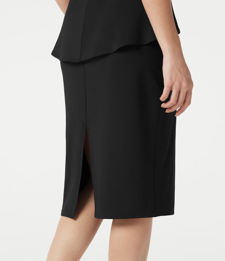 Round Neck Sleeveless Midi Work Dress