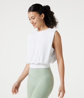 Round Neck Cool Touch Yoga Tank Top-UPF50+