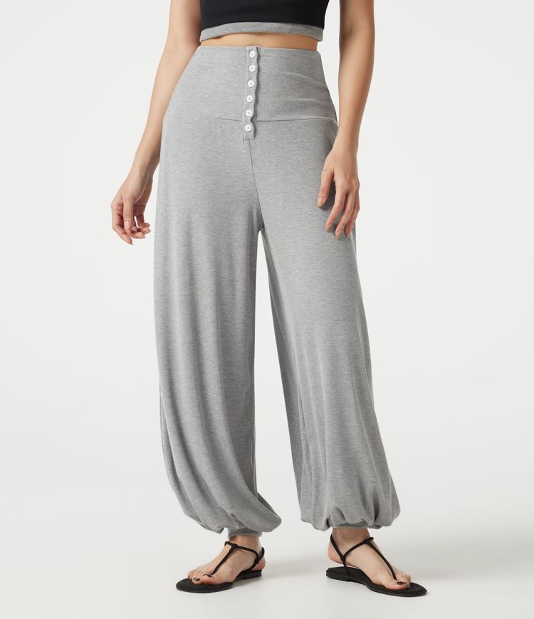 High Stretch Ribbed High Waisted Tummy Control Casual Joggers with Pockets High Stretch Ribbed High Waisted Tummy Control Casual Joggers with Pockets