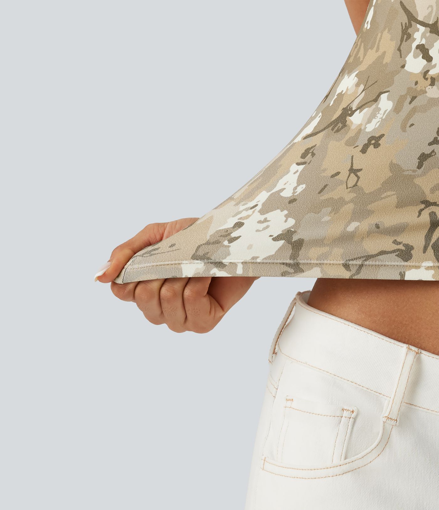 Débardeur décontracté Halara UltraSculpt™ imprimé camouflage avec soutien-gorge intégré Débardeur décontracté Halara UltraSculpt™ imprimé camouflage avec soutien-gorge intégré