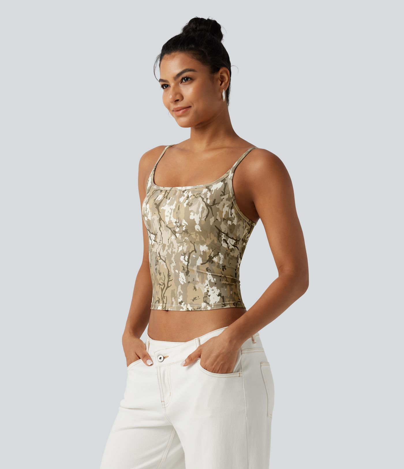Débardeur décontracté Halara UltraSculpt™ imprimé camouflage avec soutien-gorge intégré Débardeur décontracté Halara UltraSculpt™ imprimé camouflage avec soutien-gorge intégré