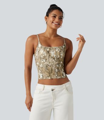 Débardeur décontracté Halara UltraSculpt™ imprimé camouflage avec soutien-gorge intégré Débardeur décontracté Halara UltraSculpt™ imprimé camouflage avec soutien-gorge intégré