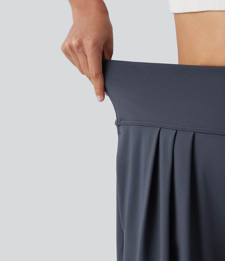 Pantalon yoga ample SoftlyZero™Airy effet frais InstantCool à plis taille haute avec poches Pantalon yoga ample SoftlyZero™Airy effet frais InstantCool à plis taille haute avec poches