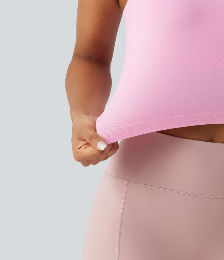 OneForm Seamless Flow Built-in Bra Cropped Yoga Tank Top