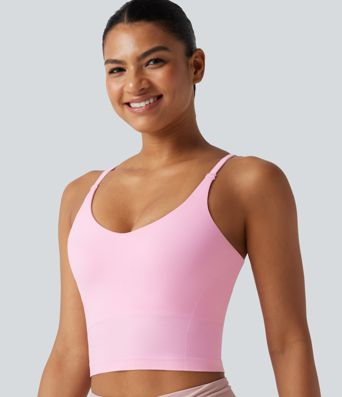 OneForm Seamless Flow Built-in Bra Cropped Yoga Tank Top
