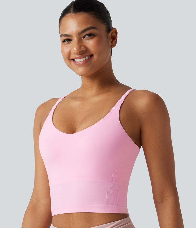 OneForm Seamless Flow Built-in Bra Cropped Yoga Tank Top
