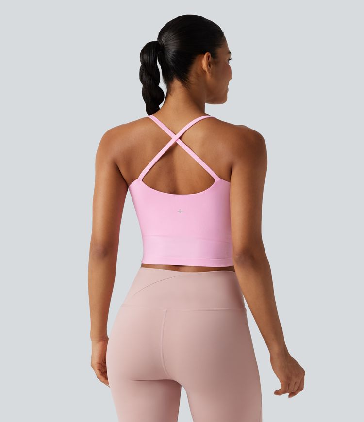 OneForm Seamless Flow Built-in Bra Cropped Yoga Tank Top