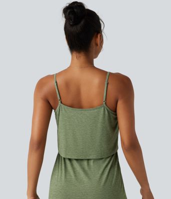 Robe nuisette midi casual à ourlet courbé fendu et cordon de serrage Robe nuisette midi casual à ourlet courbé fendu et cordon de serrage