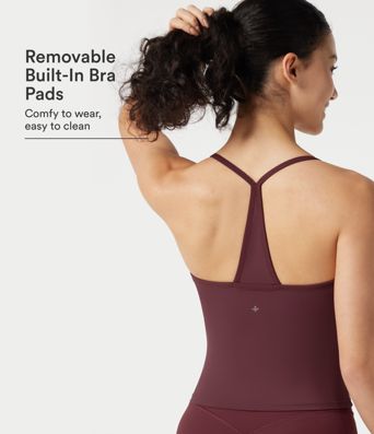 SoftlyZero™ Plush V-neck Y-Back Built-in Bra Yoga Cami Top SoftlyZero™ Plush V-neck Y-Back Built-in Bra Yoga Cami Top
