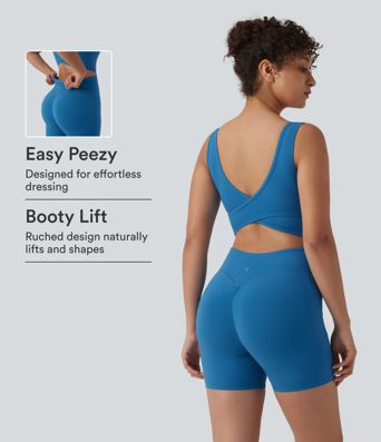 Halara UltraSculpt™ Strakke trainingsromper met zakken — rugloos met gekruiste bandjes, buikcontrole, bilverhogend, scrunch-effect, niet-verwijderbaar inzetkussen — Easy Peezy Halara UltraSculpt™ Strakke trainingsromper met zakken — rugloos met gekruiste bandjes, buikcontrole, bilverhogend, scrunch-effect, niet-verwijderbaar inzetkussen — Easy Peezy