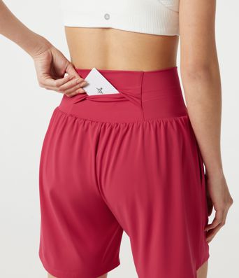 SoftlyZero™ Airy Ultra High-Waist Drawstring 2-in-1 Cool Touch Yoga Shorts 7" with Pockets