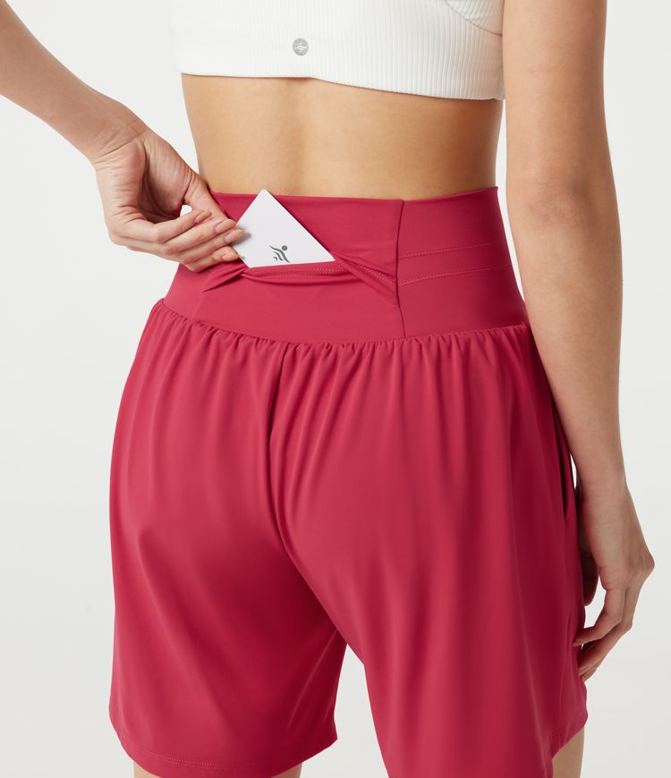 SoftlyZero™ Airy Ultra High-Waist Drawstring 2-in-1 Cool Touch Yoga Shorts 7" with Pockets