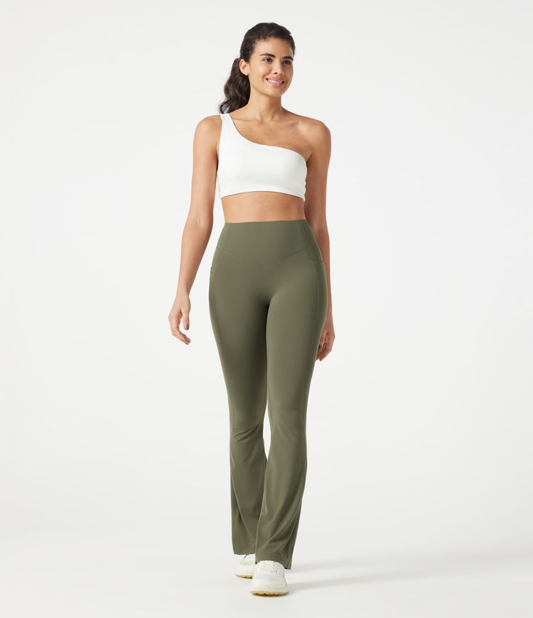 Halara UltraSculpt™ High Waisted Scrunch Butt Lifting Tummy Control Pocket Shaping Yoga Bootcut Leggings